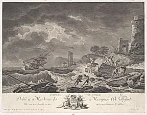 Eighth View of Italy by Isidore Stanislas Henri Helman|Jacques Philippe Le Bas|Joseph Vernet