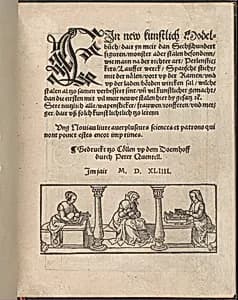 Ein new kunstlich Modelbuch... by Peter Quentel
