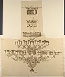 Elaborate Design for a Chandelier by Anonymous, French, 19th century