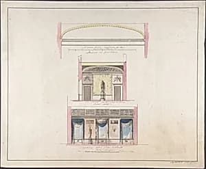 Elevation "della nuova Galleria" by Giovanni Battista Silvestri