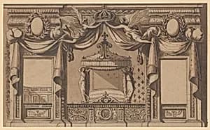 Elevation of a Royal Bedroom by Jean Le Pautre|Anonymous, French, 17th century