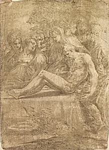 Entombment by Andrea Schiavone (Andrea Meldola)