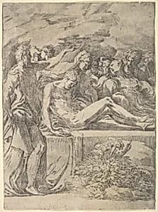 Entombment by Parmigianino (Girolamo Francesco Maria Mazzola)