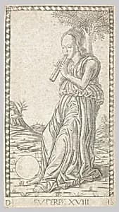 Euterpe (Euterpe XVIII) by Master of the E-Series Tarocchi