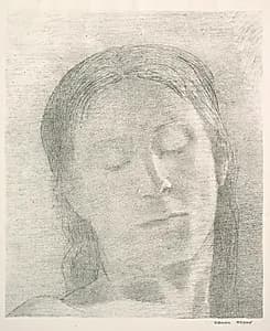 Eyes Closed by Odilon Redon