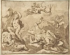 Fall of the Giants by Anonymous, Italian, Roman-Bolognese, 17th century