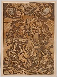 Fall of the Giants by Bartolomeo Coriolano|Guido Reni