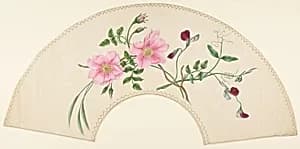 Fan Design with Flower Motifs by Anonymous, French, 19th century