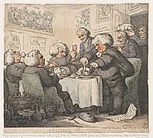 Fellows Feasting by Thomas Rowlandson