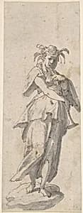Female Figure with Horn