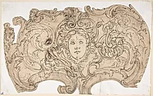 Female Mask Surrounded by Tendrils by Giovanni Battista Foggini