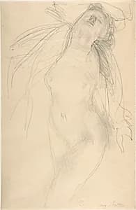 Female nude reclining by Auguste Rodin
