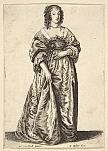 Figure of a Lady Standing by Anthony van Dyck|Wenceslaus Hollar