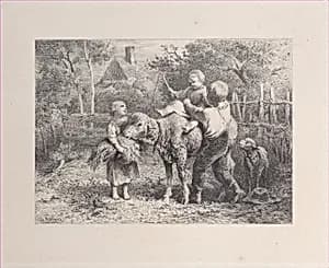 First Riding Lesson by Charles Jacque