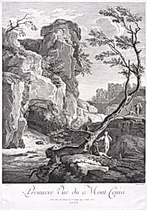 First View of Mount Cenia by Joseph Vernet|Jacques II Chereau