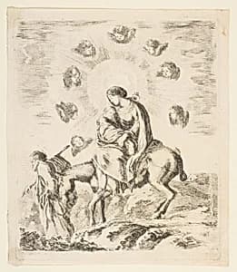 Flight into Egypt by Stefano della Bella