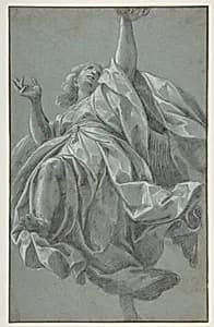 Flying Angel with Arms Upraised by Giovanni Mauro della Rovere