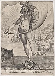 Fortune, from Virtues and Vices by Jacques de Gheyn II|Zacharias Dolendo