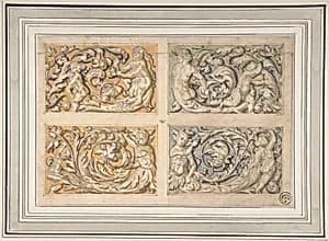 Four Panels with Rinceau Motif by Anonymous, Italian, 17th century