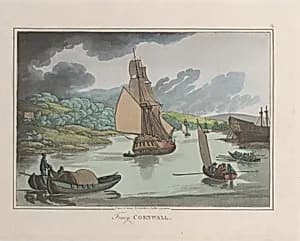 Fowey, Cornwall by Thomas Rowlandson|Joseph Constantine Stadler
