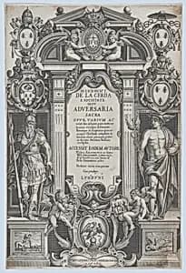 Frontispiece for 'Adversaria sacra' by Charles Audran