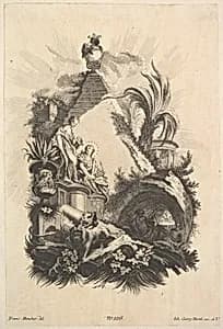 Frontispiece for Book of Cartouches by François Boucher|Johann Georg Hertel