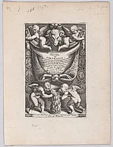 Frontispiece from "Collection of Portraits" by Etienne Jehandier Desrochers|Gilles Edme Petit