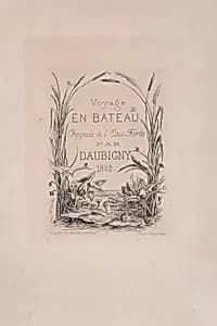 Frontispiece, Voyage en bateau by Cadart & Chevalier|Charles-François Daubigny|Imprimerie Delâtre, Paris
