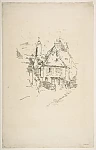 Gabled Roofs (Gabled Roofs, Vitré) by James McNeill Whistler