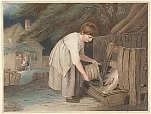 Girl and Pigs by Richard Westall|Thomas Gaugain|John Ogborne|John & Josiah Boydell