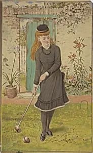 Girl Playing Croquet by William Stephen Coleman