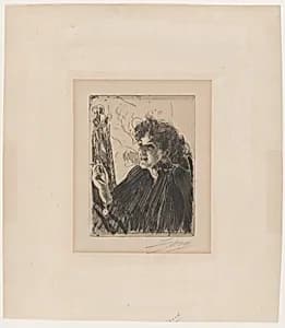 Girl with a Cigarette II by Anders Zorn