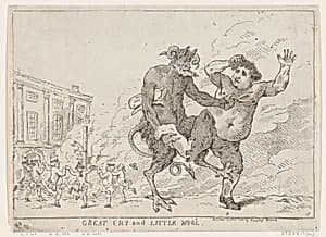 Great Cry and Little Wool by Thomas Rowlandson|William Humphrey|Charles James Fox