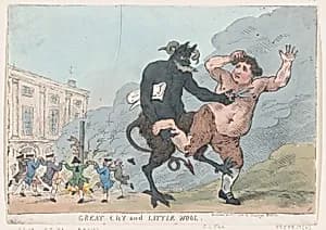 Great Cry and Little Wool by Thomas Rowlandson|William Humphrey|Charles James Fox