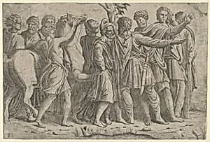 Group of Roman Figures by Master IQV|Polidoro da Caravaggio