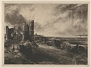 Hadleigh Castle: Large Plate by David Lucas|John Constable