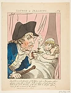 Hatred or Jealousy by Thomas Rowlandson|Rudolph Ackermann, London|George Murgatroyd Woodward