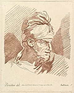 Head of a Man Wearing a Turban by Hakman|François Boucher