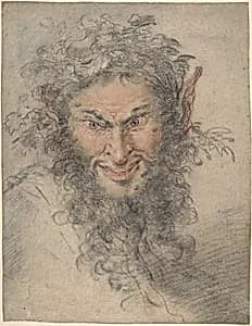 Head of a Satyr by Antoine Watteau