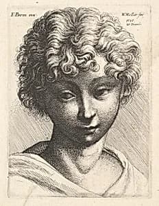 Head of a young girl by Wenceslaus Hollar|Parmigianino (Girolamo Francesco Maria Mazzola)