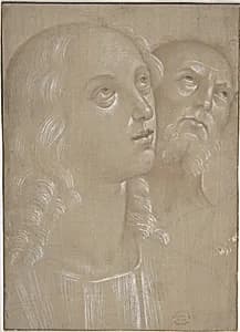 Heads of Two Saints by Perugino (Pietro di Cristoforo Vannucci)