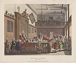Herald's College, The Hall by Rudolph Ackermann, London|Thomas Rowlandson|Auguste Charles Pugin|John Bluck