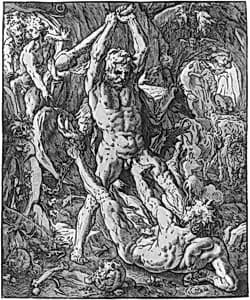Hercules and Cacus by Hendrick Goltzius