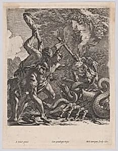 Hercules and the Hydra by Simon Vouet|Michel Dorigny