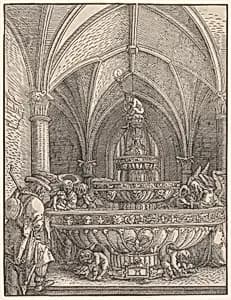 Holy Family at a Fountain by Albrecht Altdorfer