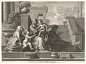 Holy Family on the Steps by Nicolas Poussin|Claudine Bouzonnet Stella
