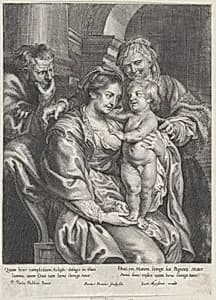Holy Family with Saint Anne by Peter Paul Rubens|Johannes Meyssens|Paulus Pontius