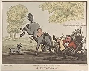 Horse Accomplishments, Sketch 12: A Vaulter !! by Thomas Rowlandson|Rudolph Ackermann, London|George Murgatroyd Woodward