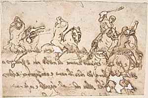 Horsemen Fighting by Anonymous, Italian, Roman-Bolognese, 17th century