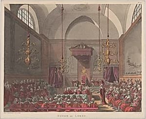 House of Lords by Thomas Rowlandson|Auguste Charles Pugin|John Bluck|Rudolph Ackermann, London